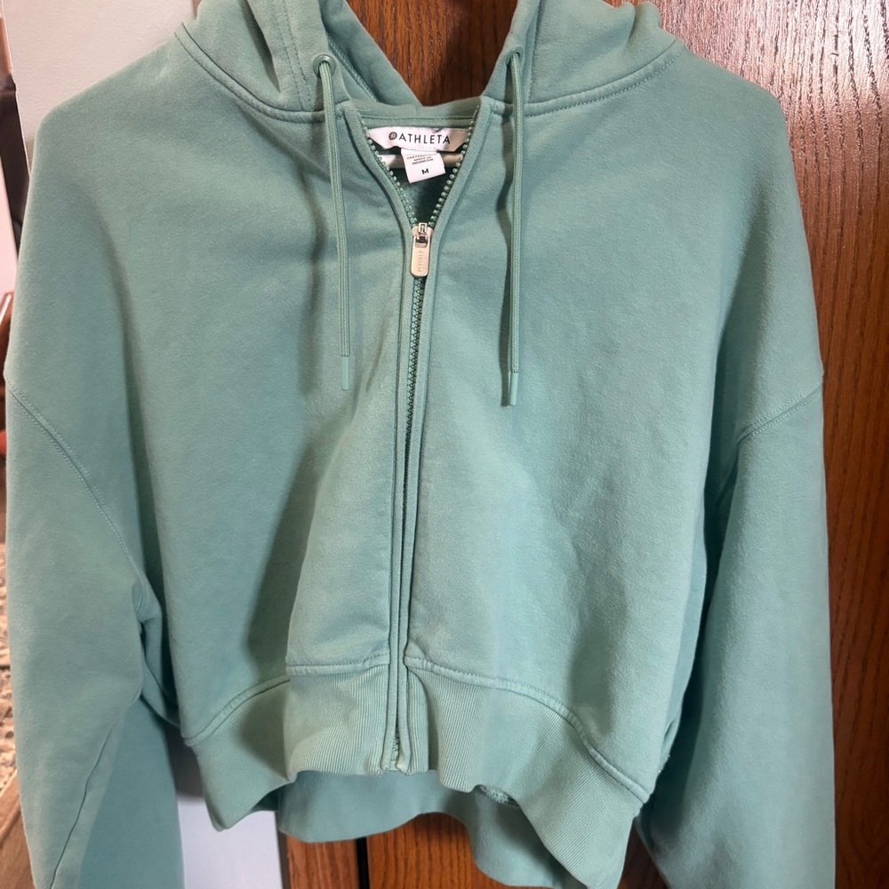 Athleta Teal Full-Zip Hoodie